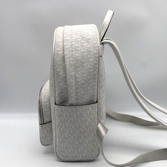 Michael Kors White Signature Canvas Medium Bex Backpack - Picture 3 of 11